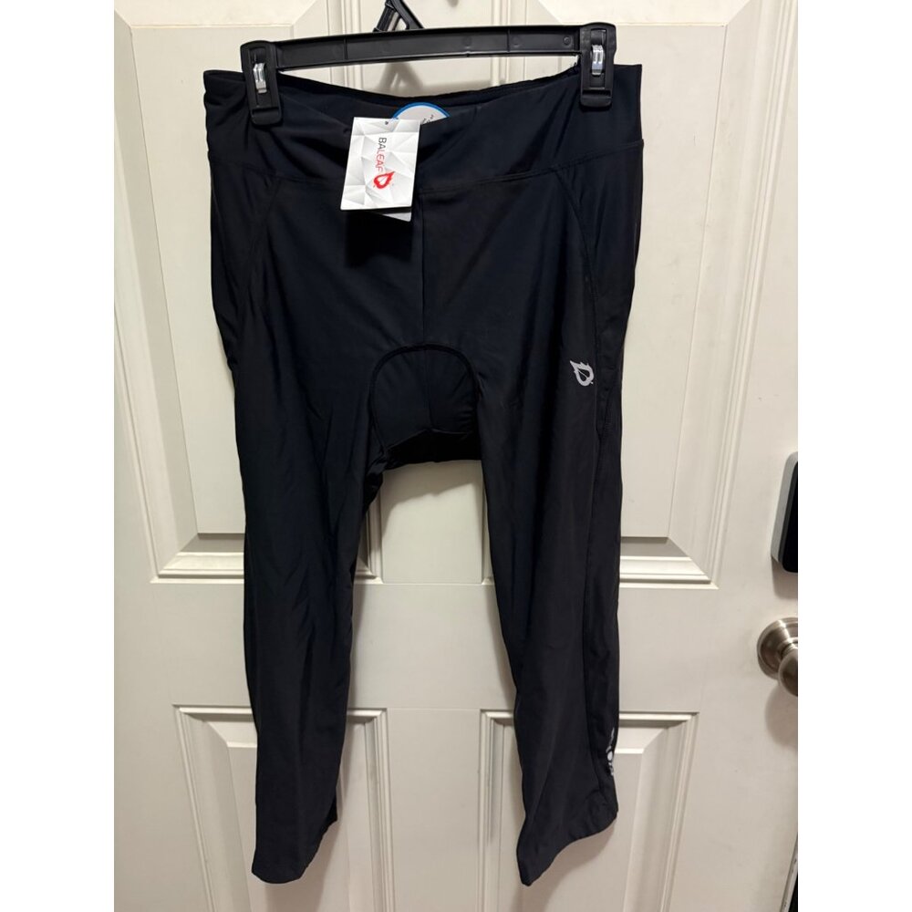 Baleaf UPF50+ Padded Cycling Pants XL Black W/ Zipper Pocket & Reflective Detail